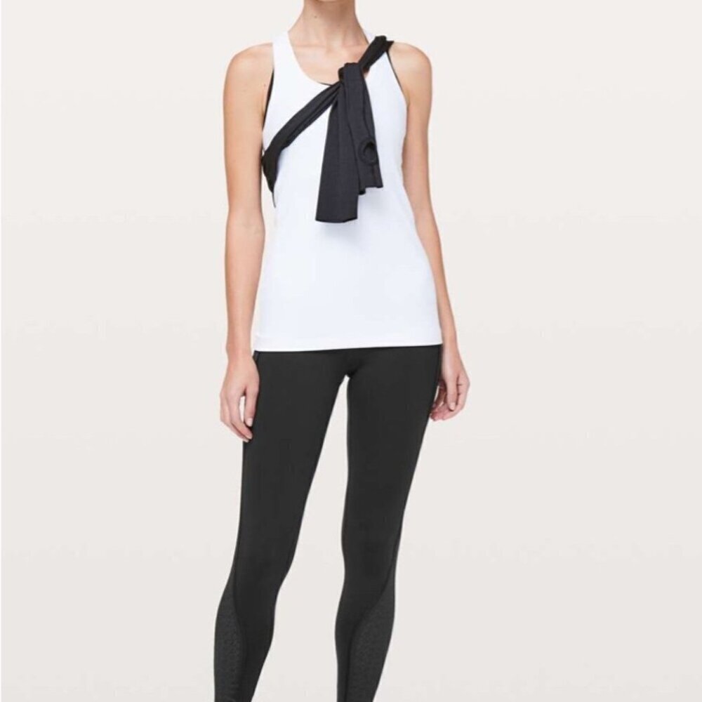 Lululemon Strength & Sweat Tight Black Stretch Athletic Yoga Run Leggings 4